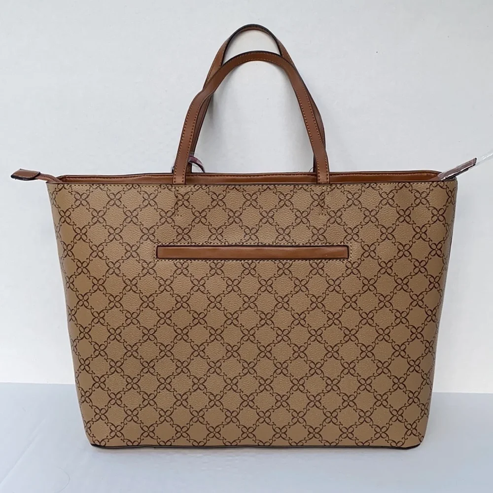 New NINE WEST Mocha Cherry Tote